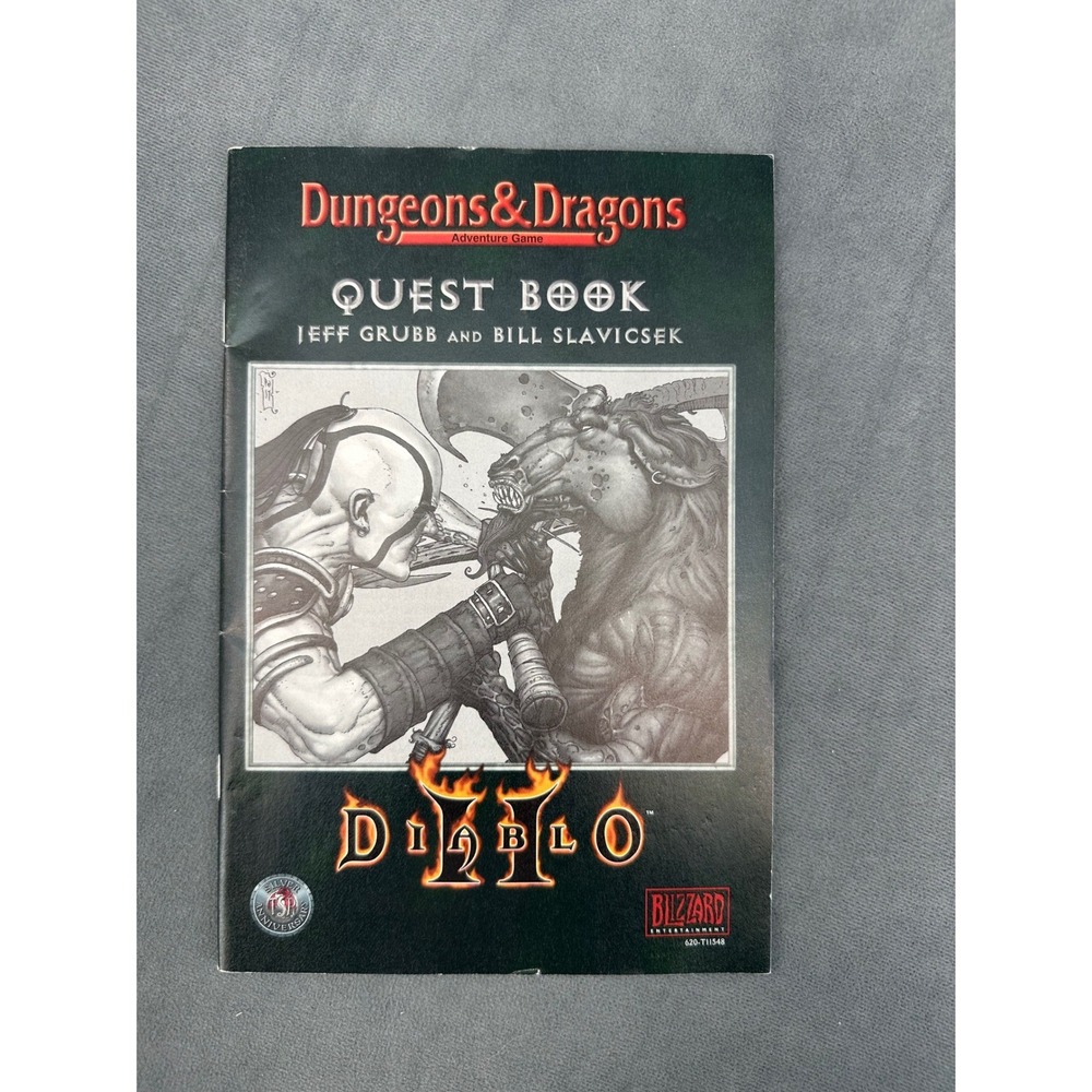Diablo II Quest Book Dungeons & Dragons Adventure Game Blizzard TSR 2000 Grubb